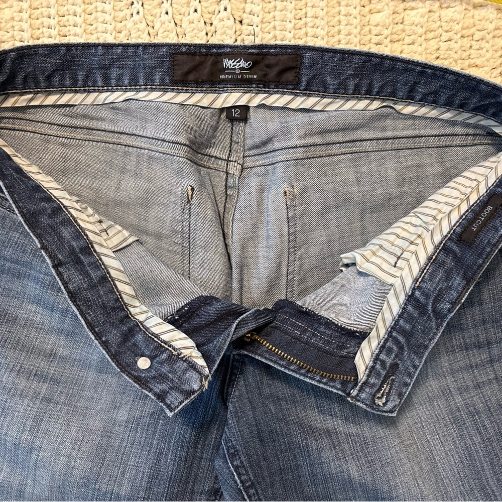 Vintage Mossimo Premium Jeans Women's Sz. 12 Blue Bootcut Cotton Blend Denim - Picture 7 of 10